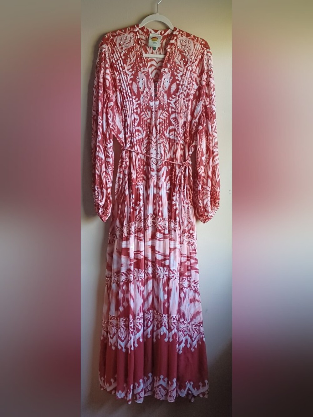FARM RIO Tapestry Metallic Maxi Dress M